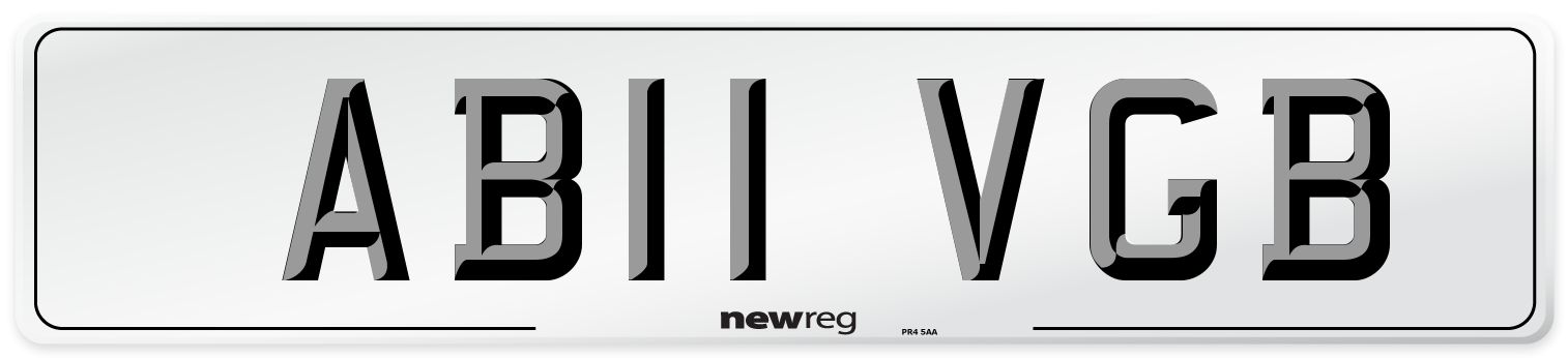 AB11 VGB Number Plate from New Reg